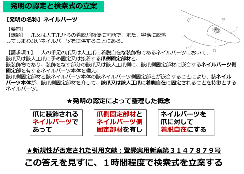 図18 発明の認定と検索式の立案について